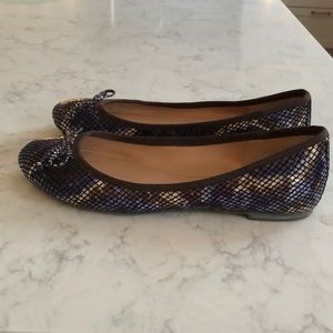 Banana Republic snake skin ballet flats.